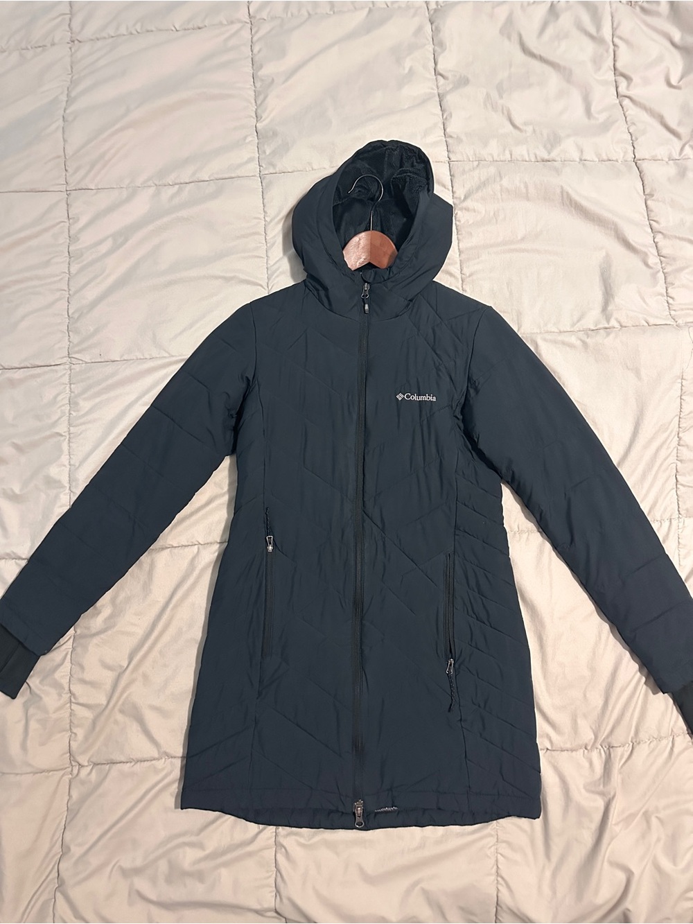 Columbia Women's Black Omni Heat Long Puffy Jacket